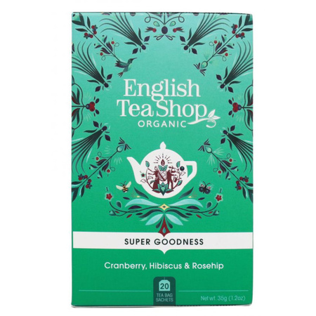 Ekologiczna herbata z hibiskusa, dzikiej róży, trawy cytrynowej i imbiru, English Tea Shop