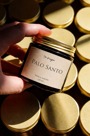 Świeca sojowa PALO SANTO 120 ml, ToMagia