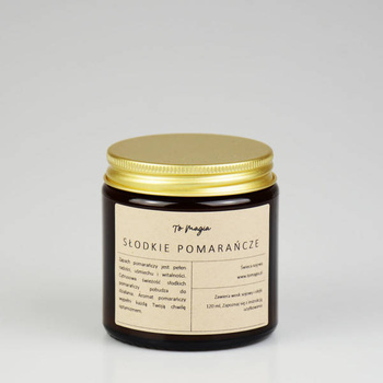 Świeca sojowa SŁODKIE POMARAŃCZE 120 ml, ToMagia