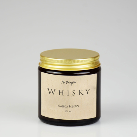 Świeca sojowa WHISKY 120 ml, ToMagia