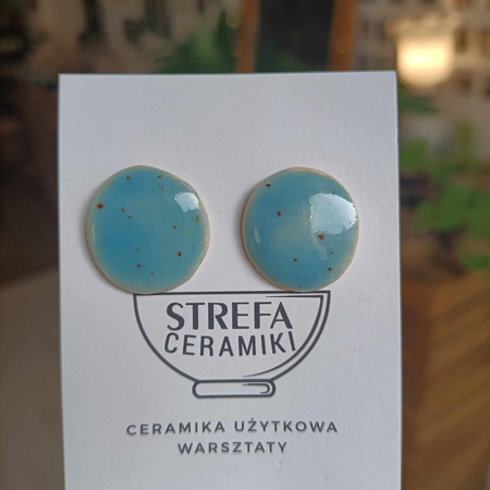 Kolczyki ceramiczne Plamki2 na sztyftach, Strefa Ceramiki