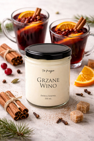 Świeca sojowa MAGICZNYCH ŚWIĄT! 350 ml, ToMagia