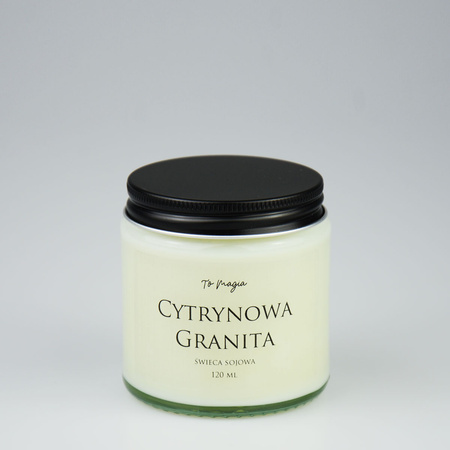 Świeca sojowa CYTRYNOWA GRANITA 120 ml, ToMagia