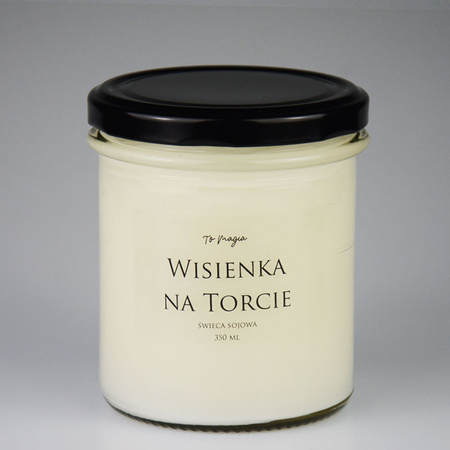 Świeca sojowa WISIENKA NA TORCIE 350 ml, ToMagia