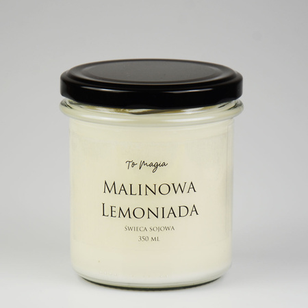 Świeca sojowa MALINOWA LEMONIADA 350 ml, ToMagia