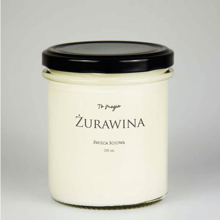 Świeca sojowa ŻURAWINA 350 ml, ToMagia