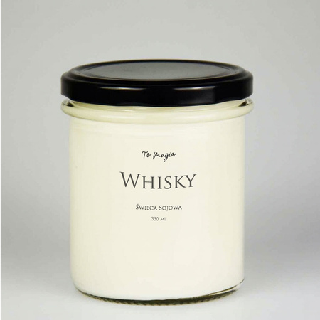 Świeca sojowa WHISKY 350 ml, ToMagia