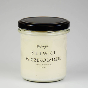 Świeca sojowa ŚLIWKI W CZEKOLADZIE 350 ml, ToMagia