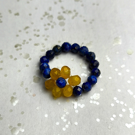 Pierścionek z naturalnych kamieni, Pupu Biżu