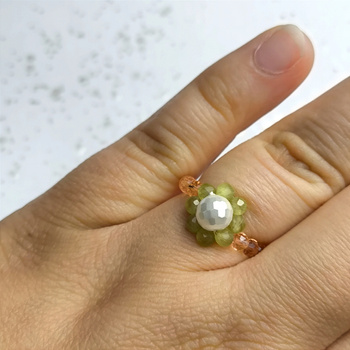 Pierścionek z naturalnych kamieni, Pupu Biżu