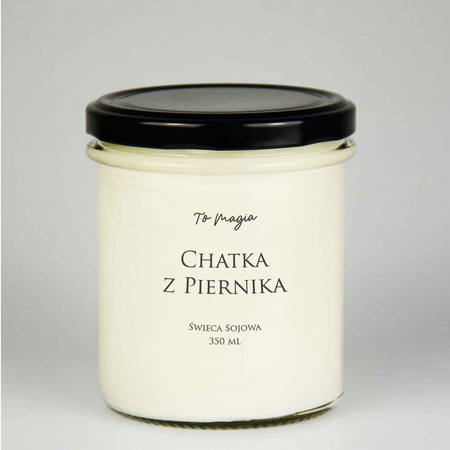 Świeca sojowa CHATKA Z PIERNIKA 350 ml, ToMagia