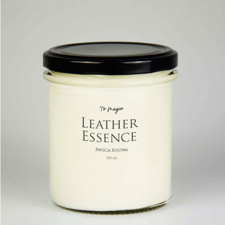 Świeca sojowa LEATHER ESSENCE 350 ml, ToMagia