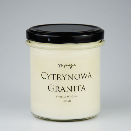 Świeca sojowa CYTRYNOWA GRANITA 350 ml, ToMagia