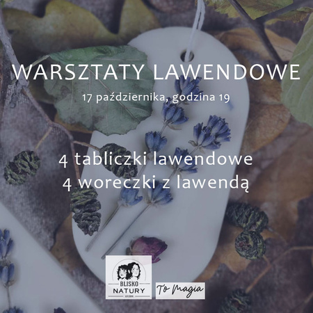 Warsztaty Lawendowe - 4x tabliczki woskowe + 4x woreczki z suszem