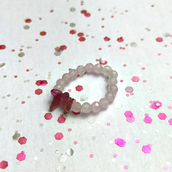 Pierścionek z naturalnych kamieni, Pupu Biżu