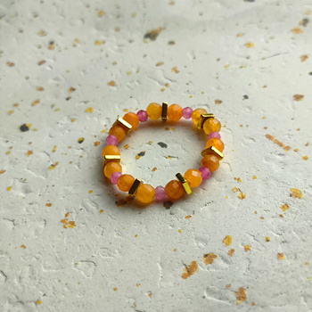 Pierścionek z naturalnych kamieni, Pupu Biżu