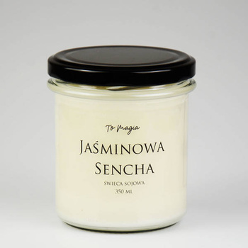 Świeca sojowa JAŚMINOWA SENCHA 350 ml, ToMagia