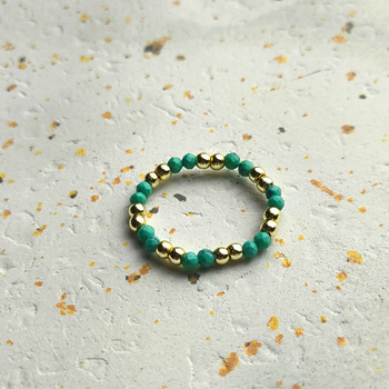 Pierścionek z naturalnych kamieni, Pupu Biżu