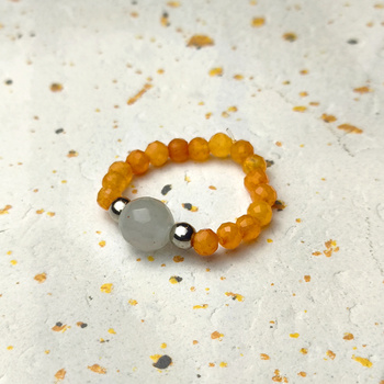 Pierścionek z naturalnych kamieni, Pupu Biżu