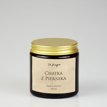 Świeca sojowa CHATKA Z PIERNIKA 120 ml, ToMagia