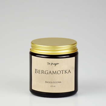 Świeca sojowa BERGAMOTKA  120 ml, ToMagia