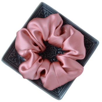 Gumka jedwabna scrunchie duża ROSE, Lua Silk